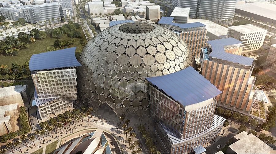 Al Wasl Plaza in Dubai, within the framework of Peru's participation in Expo 2020 in Dubai.