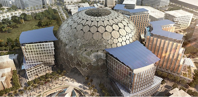 Al Wasl Plaza in Dubai, within the framework of Peru's participation in Expo 2020 in Dubai.