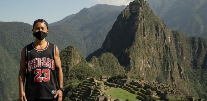 Jesse Katayama becomes the first tourist to visit Machu Picchu after pandemic closure